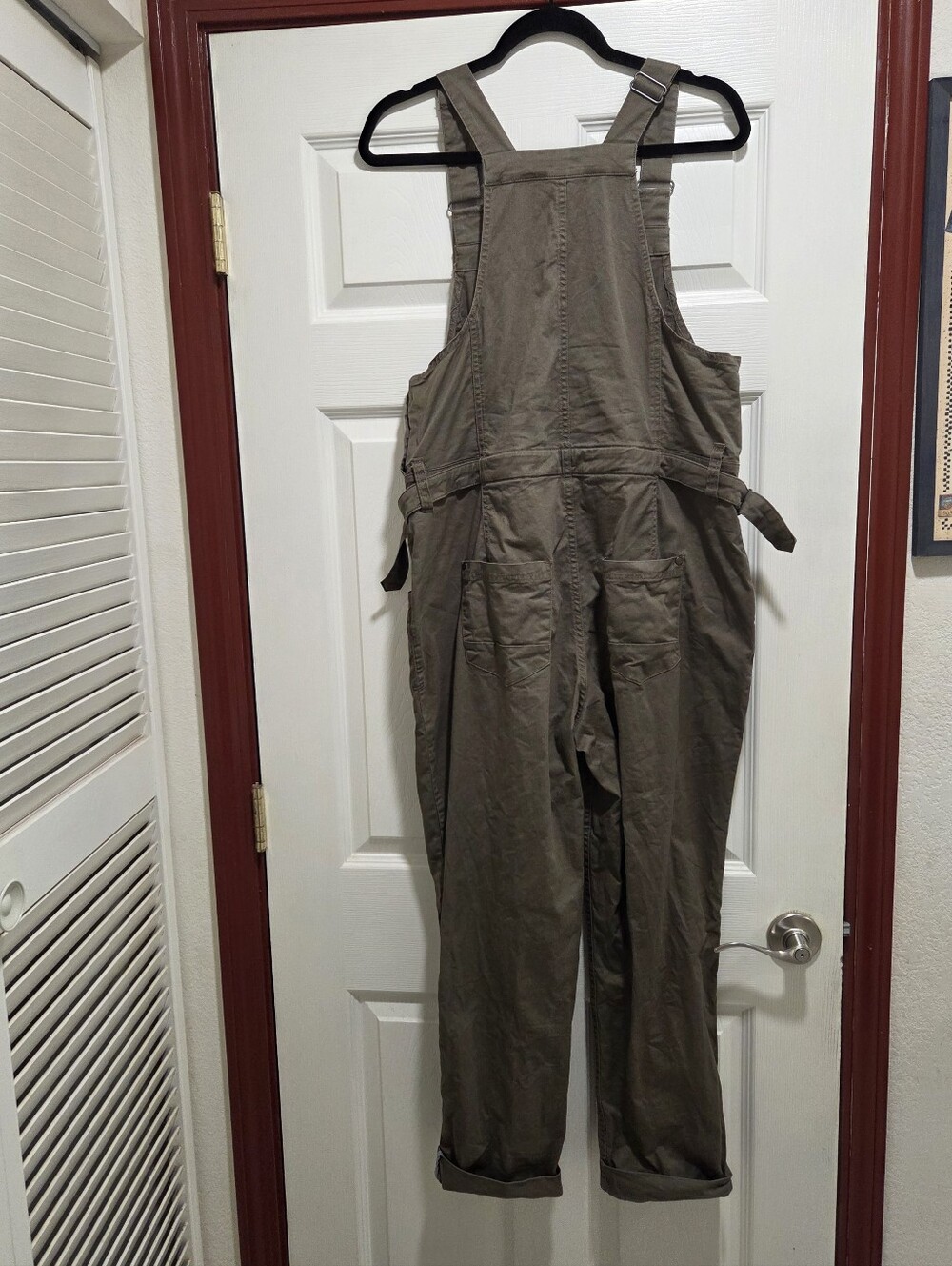 Toad&Co Touchstone Cuffed Organic Cotton Overalls Size Medium Outdoors Casual - Picture 11 of 13